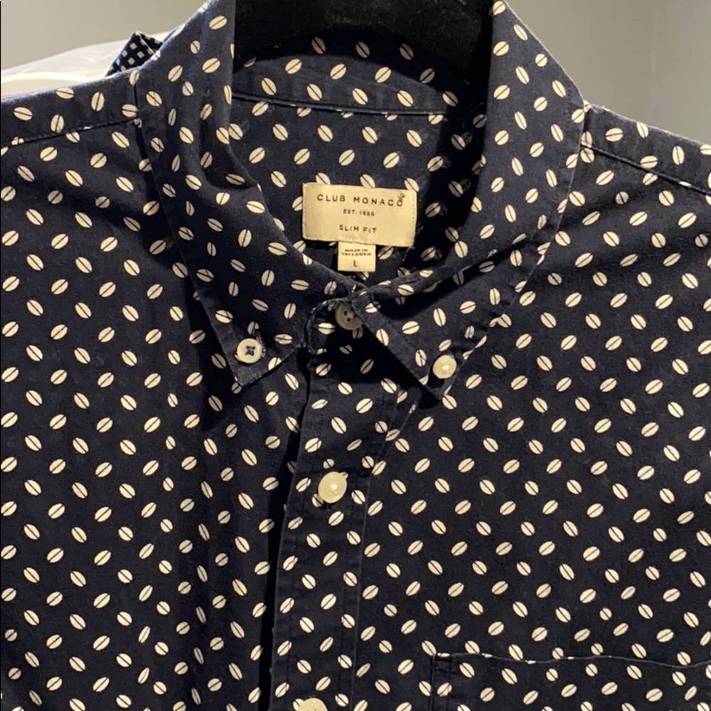 Club Monaco Men’s L Navy with white print